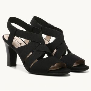 Life Stride Charlotte Black Strappy Sandals
